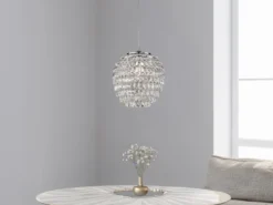 Hängeleuchte PETTY mit Kristall Behang aus Acryl, Ø 35cm