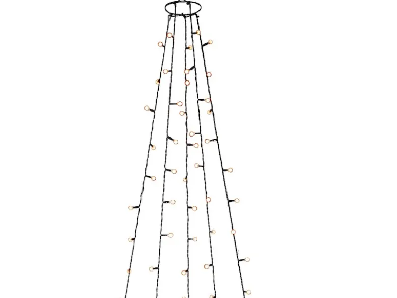 Hängende LED Christbaum Lichterkette 250 bernsteinfarbene LED´s - "Baummantel"