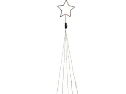 Hängende LED Christbaum Lichterkette mit Stern für Innen 274 LED´s -"Baummantel"