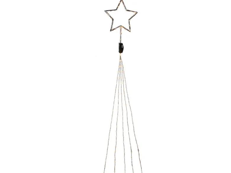 Hängende LED Christbaum Lichterkette mit Stern für Innen 274 LED´s -"Baummantel"