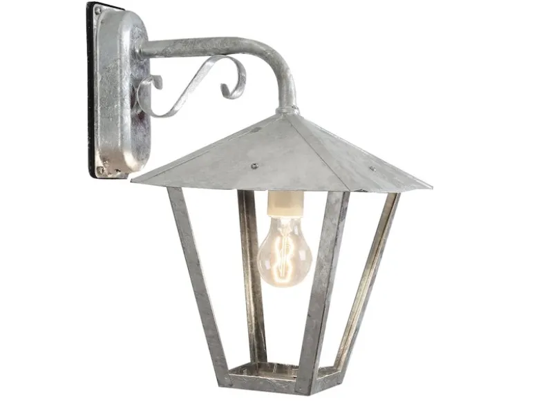 Hängende Wandleuchte BENU, E27, galvanisierter Stahl, Höhe 43 cm