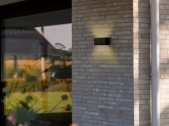 HYBRID LED Außenwandleuchte INKA, Solar & Strom 230V, Anthrazit 18cm breit