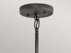 Industrial Pendelleuchte ASHLAND BAY für Innen & Außen, Anthrazit Ø66cm