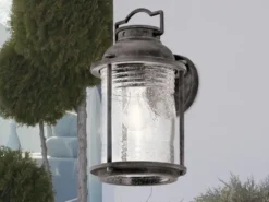 Industrial Wandlaterne ASHLAND BAY für Innen & Außen, Anthrazit Höhe 35cm