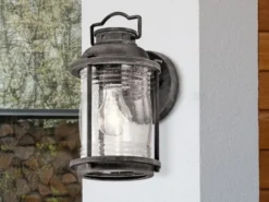 Industrial Wandlaterne ASHLAND BAY für Innen & Außen, Anthrazit Höhe 28cm