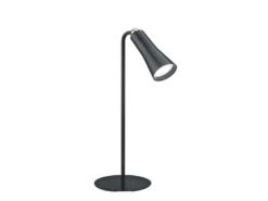 3 in 1 LED Akku Tischleuchte MAXI mit Klemm- & Klebestation, Schwarz H: 36cm