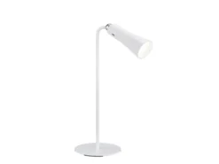 3 in 1 LED Akku Tischleuchte MAXI mit Klemm- & Klebestation, Weiß H: 36cm