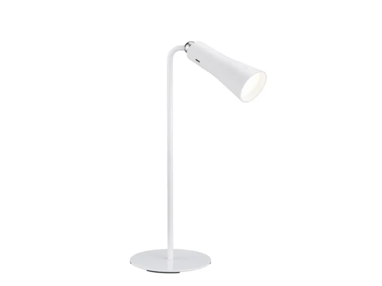 3 in 1 LED Akku Tischleuchte MAXI mit Klemm- & Klebestation, Weiß H: 36cm