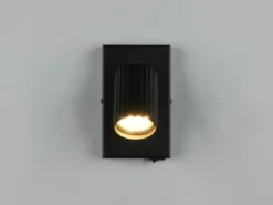 Innen Wandstrahler SOKA Schwarz mit Schalter, Spot schwenkbar, Höhe 15cm