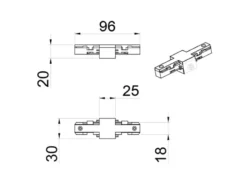 Isolator Grau für 2-Phasen Schienensystem DUOline
