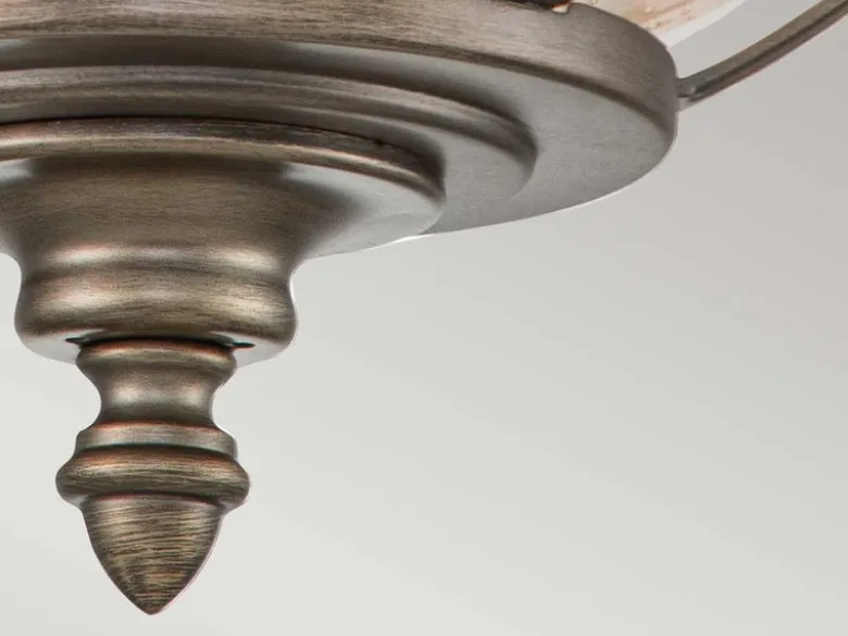 Jugendstil Deckenleuchte HALLERON für Innen & Außen, Bronze Ø30,5cm