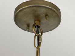 Jugendstil Pendelleuchte HALLERON für Innen & Außen, Bronze Ø30,5cm