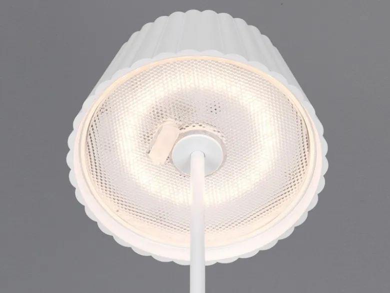 Kabellose Akku Stehlampe SUAREZ dimmbar für Innen & Außen, Weiß - 123cm klein