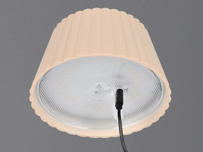 Kabellose Akku Stehlampe SUAREZ dimmbar für Innen & Außen, Beige - 123cm klein