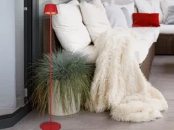 Kabellose Akku Stehlampe SUAREZ dimmbar für Innen & Außen, Rot - 123cm klein