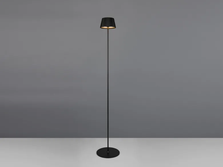 Kabellose Akku Stehlampe SUAREZ dimmbar für Innen & Außen, Schwarz - 123cm klein