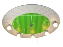 Kinder Deckenleuchte Fußball-Stadion mit Zugschalter für LED-Schlummerlicht