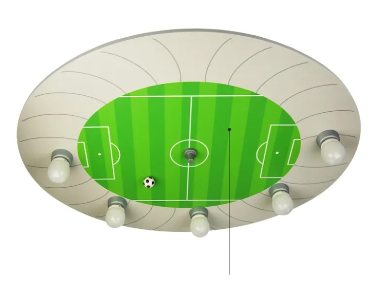 Kinder Deckenleuchte Fußball-Stadion mit Zugschalter für LED-Schlummerlicht