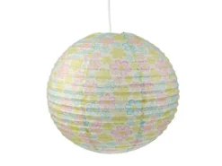 Kinder Papierlampe BLUMEN Motiv Lampenschirm Ø 40cm Pendelleuchte mit Aufhängung
