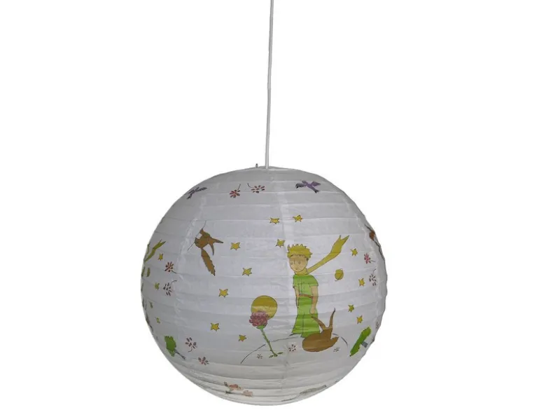 Kinder Papierlampe DER KLEINE PRINZ Lampenschirm Ø 40cm mit Aufhängung & E27 LED