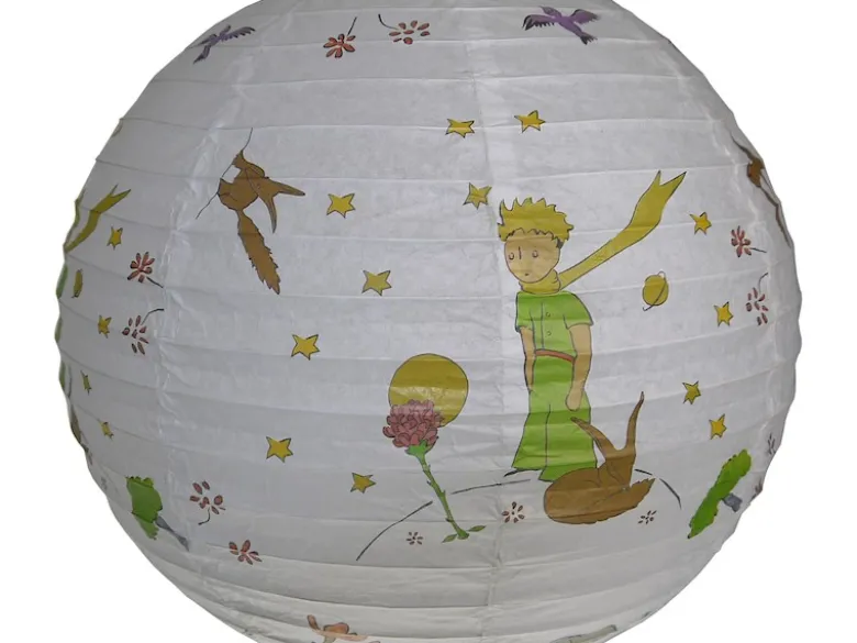 Kinder Papierlampe DER KLEINE PRINZ Lampenschirm Ø 40cm mit Aufhängung & E27 LED