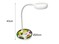 Kinder Schreibtischlampe DINO mit Flexarm, Höhe 43cm
