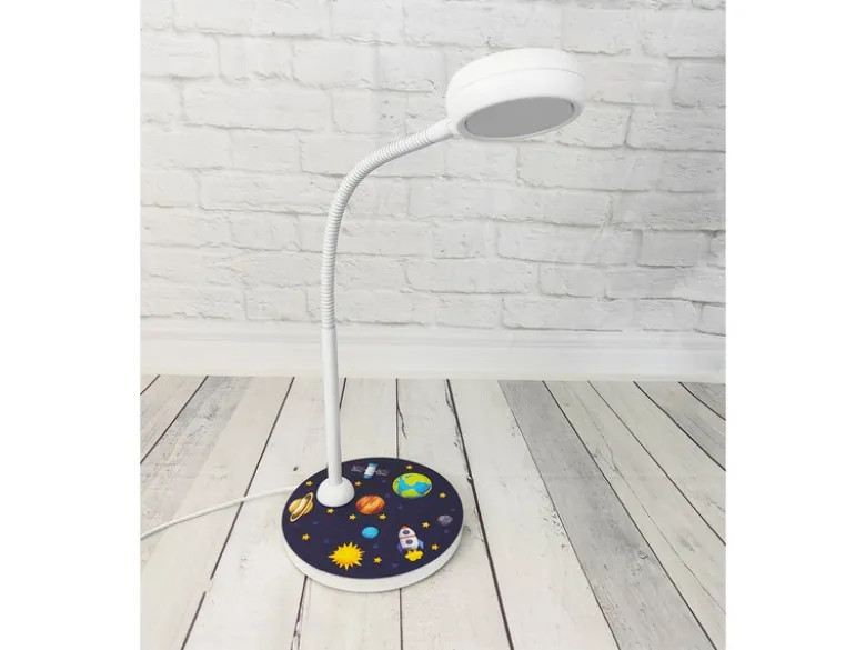 Kinder Schreibtischlampe WELTALL mit Flexarm, Höhe 43cm