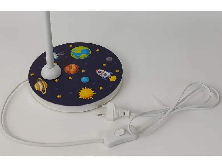 Kinder Schreibtischlampe WELTALL mit Flexarm, Höhe 43cm