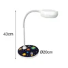 Kinder Schreibtischleuchte Weiß WELTALL Motive, Flexarm & LED-Leuchtmittel, 43cm