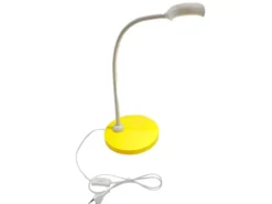 Kinder Schreibtischleuchte Sonnengelb-Grau Flexarm & LED-Leuchtmittel Höhe 43cm