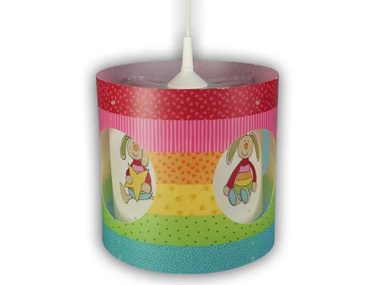 Kinderzimmer Deckenleuchte Lampenschirm drehend Motiv Rabbit – tolle Lichteffeke