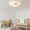 Kinderzimmer Lampe RITTER THEO Deckenlampe Opalweiß & bunt Ø 35cm