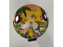Kinderzimmer LED Deckenstrahler 3-flammig mit Dino Motiv, Ø 35cm