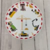 Kinderzimmer Wandlampe Baustelle Ø 25cm mit Schalter, Kabel, Stecker & E14 LED