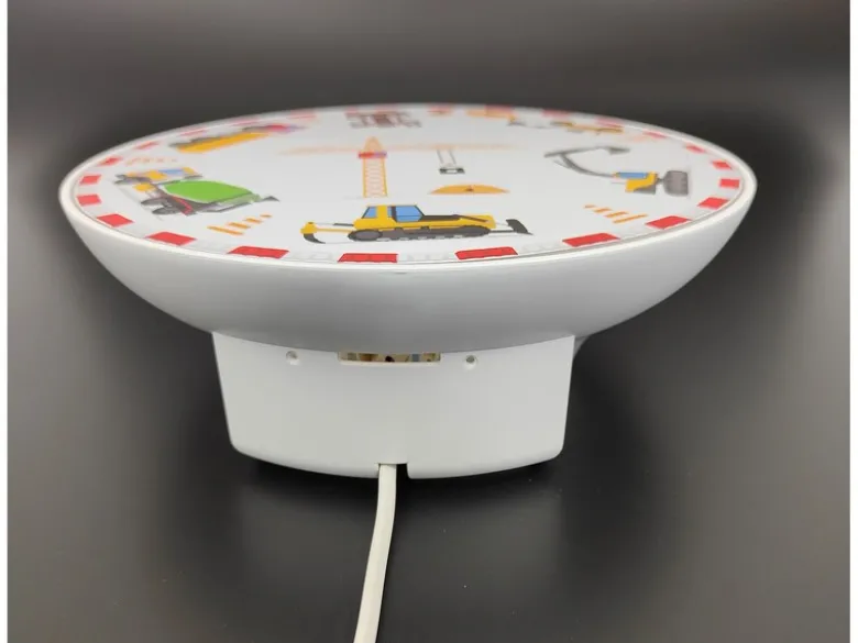 Kinderzimmer Wandlampe Baustelle Ø 25cm mit Schalter, Kabel, Stecker & E14 LED