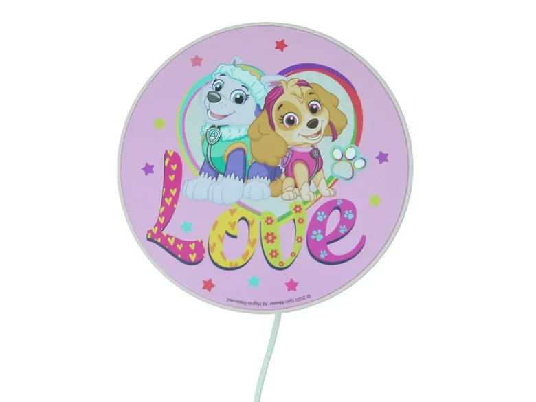 Kinderzimmer Wandlampe Ø 25cm in Rosa PAW PATROL die super Hunde