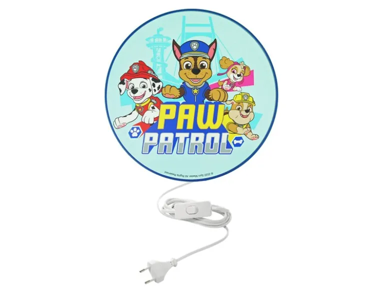 Kinderzimmer Wandlampe in Blau PAW PATROL die super Hunde, Ø 25cm