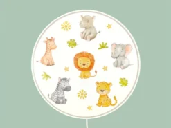 Kinderzimmer Wandlampe LITTLE SAFARI mit Kabel, Stecker & Schalter, Ø 25cm