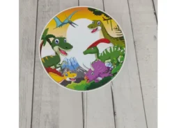 Kinderzimmer Wandlampe mit Dinosaurier Motiven Schalter und Stecker Ø 25cm