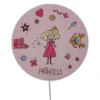Kinderzimmer Wandlampe Prinzessin Ø 25cm mit Schalter, Kabel, Stecker & E14 LED