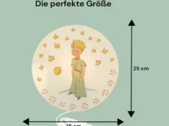 Kinderzimmer Wandlampe PRINZ mit Kabel, Stecker & Schalter, Ø 25cm