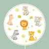 Kinderzimmer Wandlampe Safari Ø 25cm mit Schalter, Kabel, Stecker & E14 LED