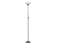 Klassischer Deckenfluter DEZWO Silbergrau, Höhe 180cm