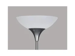 Klassischer LED Deckenfluter Silbergrau, Höhe 180cm