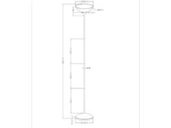 Klassischer LED Deckenfluter Silbergrau, Höhe 180cm