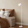Kleine Akku Stehlampe BLAKE kabellos - dimmbar, Metall Weiß, Höhe 125cm