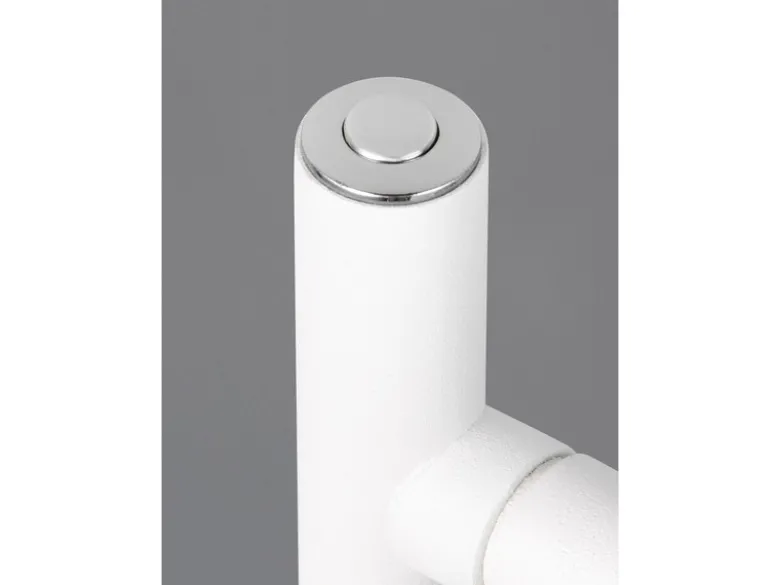 Kleine Akku Stehlampe BLAKE kabellos - dimmbar, Metall Weiß, Höhe 125cm