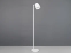 Kleine Akku Stehlampe BLAKE kabellos - dimmbar, Metall Weiß, Höhe 125cm