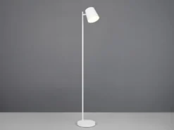 Kleine Akku Stehlampe BLAKE kabellos - dimmbar, Metall Weiß, Höhe 125cm