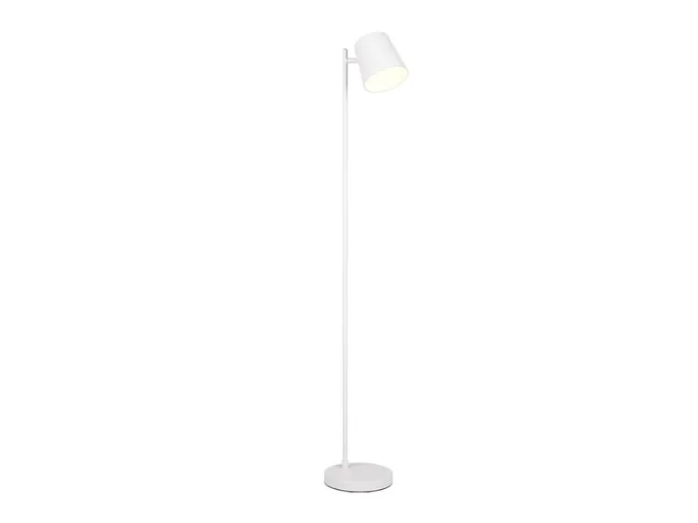 Kleine Akku Stehlampe BLAKE kabellos - dimmbar, Metall Weiß, Höhe 125cm